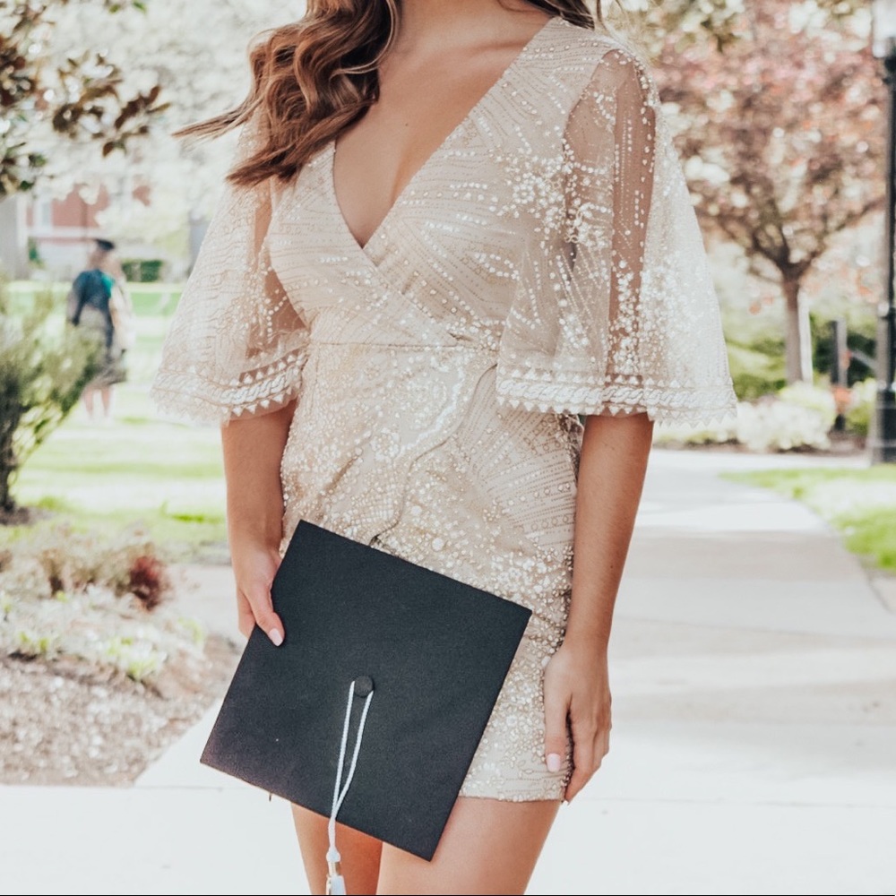 Selfie Leslie Sequin Batwing Dress